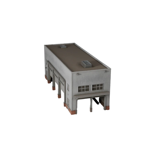 Modelo 3D de Prédio de Data Center Low Poly para Jogos e VR