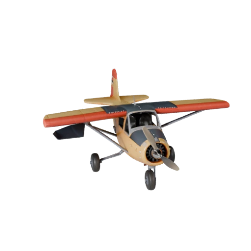 Propeller Plane 3D Model for Blender & Games - Realistic