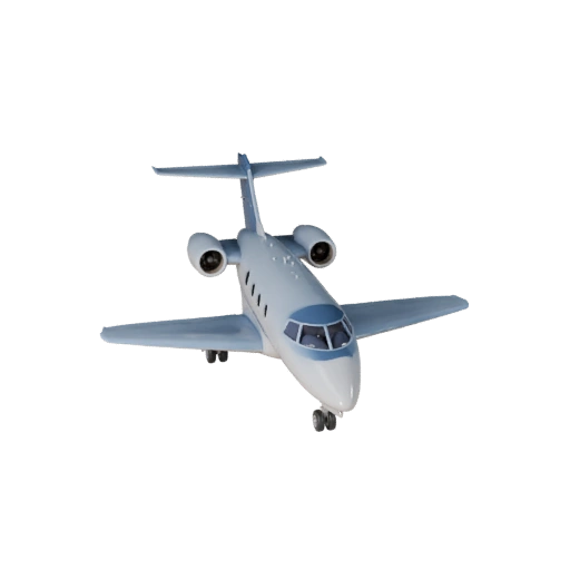 Modello 3D Jet Privato Pronto per il Gioco per Giochi in Tempo Reale - PBR