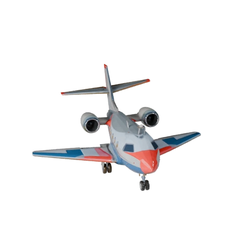 Modello 3D Jet Privato Cartone Animato per Giochi Stilizzati Asset PBR