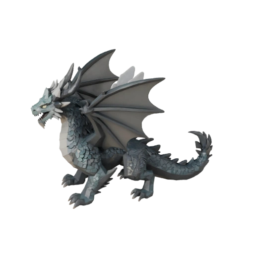 Low Poly Forest Dragon 3D Model - Unity Game Asset with FBX