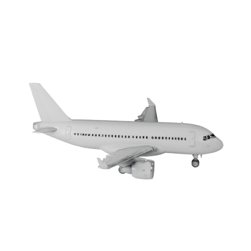 Printable Airbus Inspired Passenger Jet STL 3D Model for