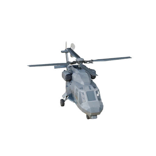 Low poly hélicoptère d'attaque inspiré de l'apache 3D pour