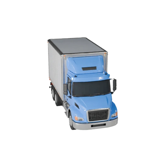 Modelo 3D de Camión Furgón para Unity - Activo de Juego Poligonal Bajo (Legacy)