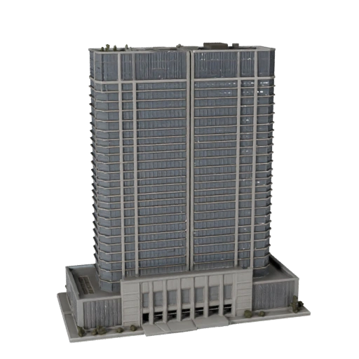 Torre Rascacielos de Lujo Modelo 3D para Blender - Activo de Render