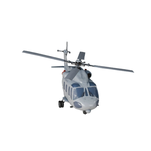 Elicottero da carico 3D Model per Unity - Low Poly Game Asset