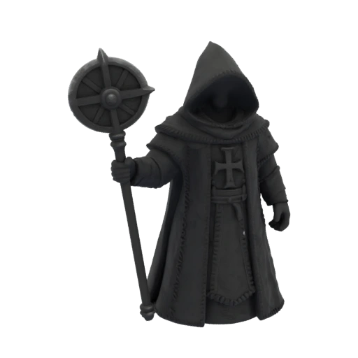 Medieval Cleric Miniature STL - Exploration