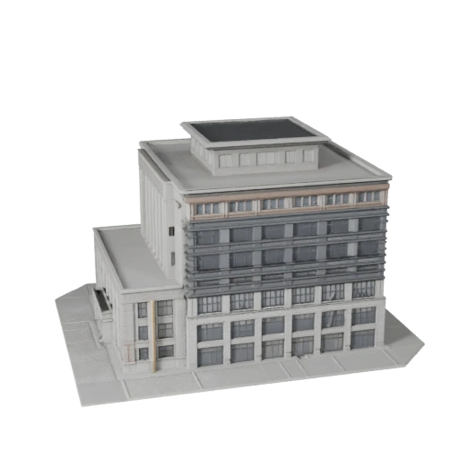 Bibliotheksgebäude 3D-Modell für Blender - Render-Asset