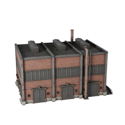 Kraftwerk 3D-Modell für Blender - Render-Asset für Architektur