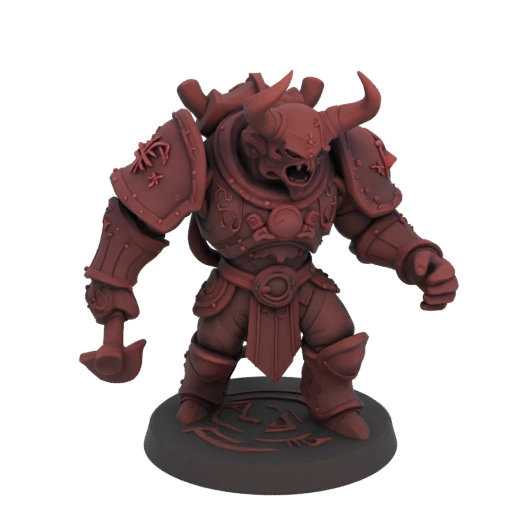 Miniatura STL de Guerrero Diablo de Fantasía Oscura