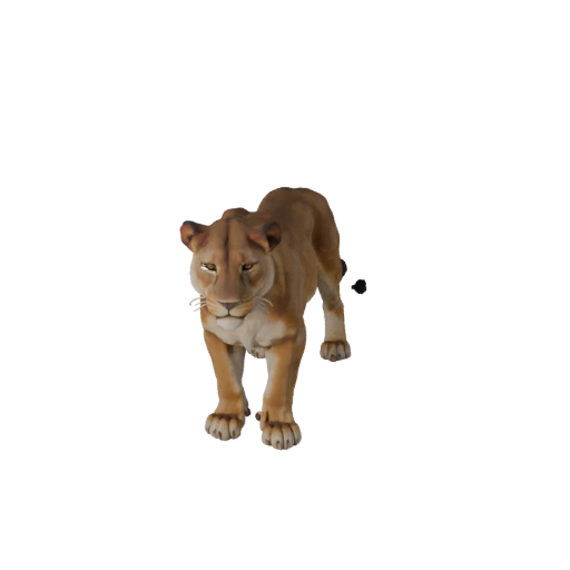 Realistische Löwin 3D-Modell - Rigged PBR Asset für Spiele | PBR