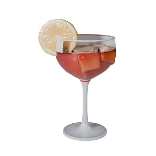 Modello 3D Bicchiere da Cocktail per AR, WebGL e Browser