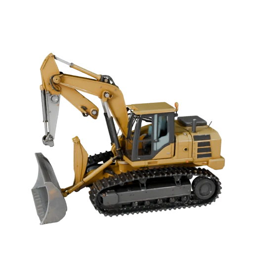 Modello 3D Bulldozer Pronto per il Gioco per Asset PBR per Uso in Tempo Reale