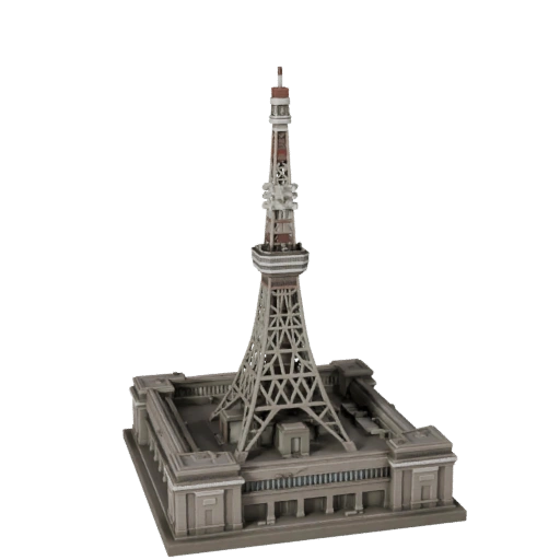 Tokioturm 3D-Modell für Unity - Spiel-Asset für Architektur