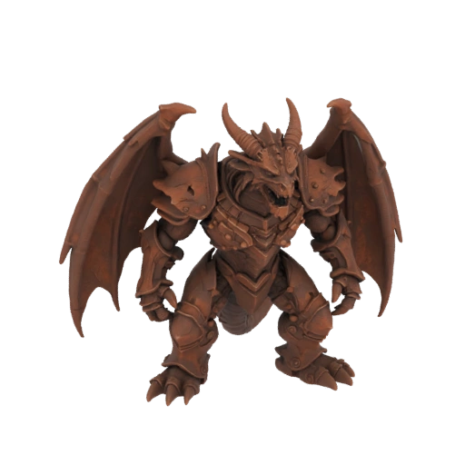 Dragon Boss Blindé de Fantasy Miniature STL - Écrasement