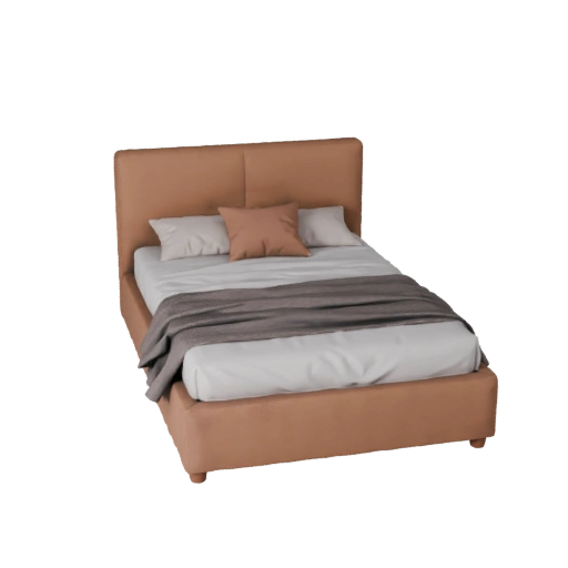 Estructura de Cama Plataforma GLB Activo Web 3D para Uso Online