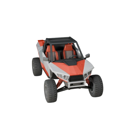 Modelo 3D de Buggy de Rally en el Desierto Poligonal Bajo para Unity y Unreal