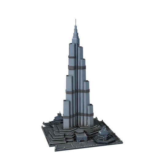Modelo 3D Burj Khalifa para Unreal - Activo en Tiempo Real para Escenas de UE