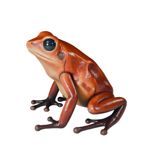 Cartoon Pfeilgiftfrosch 3D Modell - Stilisierter Asset für Animation