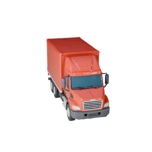 Cartoon Semi Truck 3D Model for Stylized Games PBR Asset