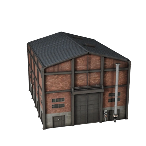 Modèle 3D de Bâtiment d'Usine pour Blender - Asset de Rendu
