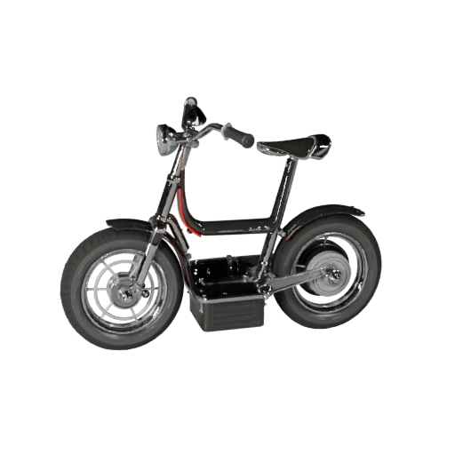 Modelo 3D de Scooter Retro Listo para Juegos para Uso en Tiempo Real