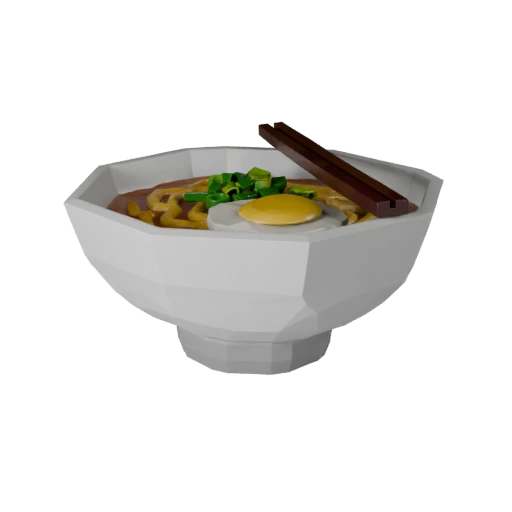 Ciotola di Ramen 3D Game Asset per Motori Realtime