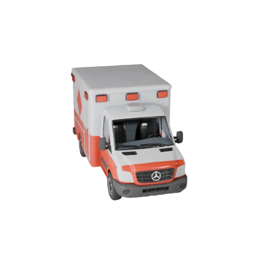 Ambulance 3D Model for Unity - Low Poly Game Asset (Legacy)