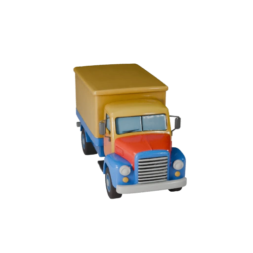 Camioncino da carico vintage cartone animato 3D - Gioco stilizzato