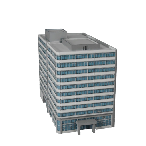 Modelo 3D de Sede Corporativa Low Poly para Juegos y RV