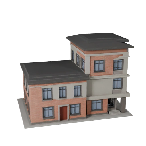 Low Poly Ranch House 3D Model for Realtime Games and VR