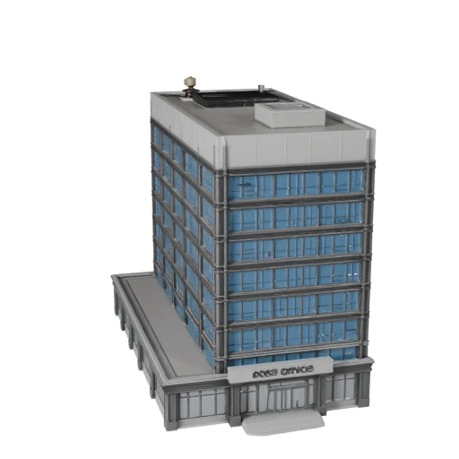 Modello 3D Ufficio Postale per Blender - Asset di Rendering per Architettura