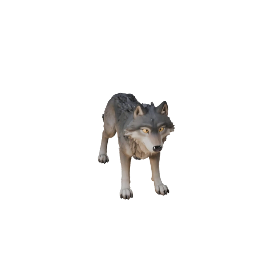 Modello 3D Lupo Grigio Cartone Animato - Asset Stilizzato per Animazione | PBR