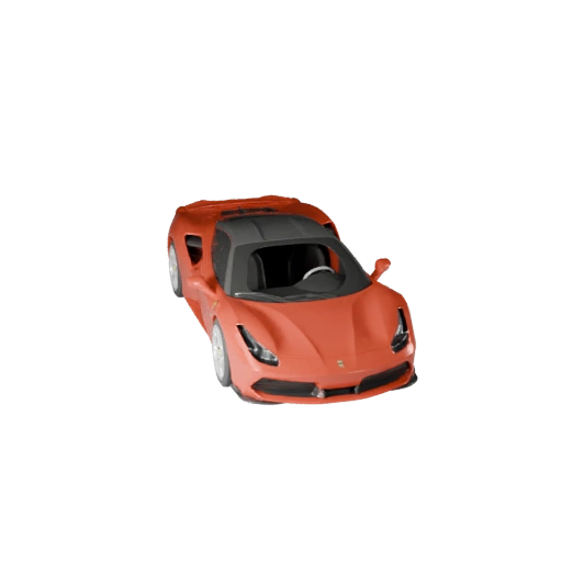 Coche Superdeportivo Inspirado en Ferrari de Caricatura 3D - Estilizado