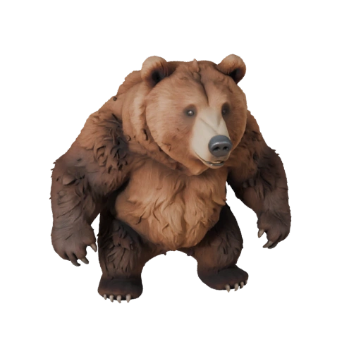 Ours brun réaliste 3D - Actif PBR riggé pour les jeux