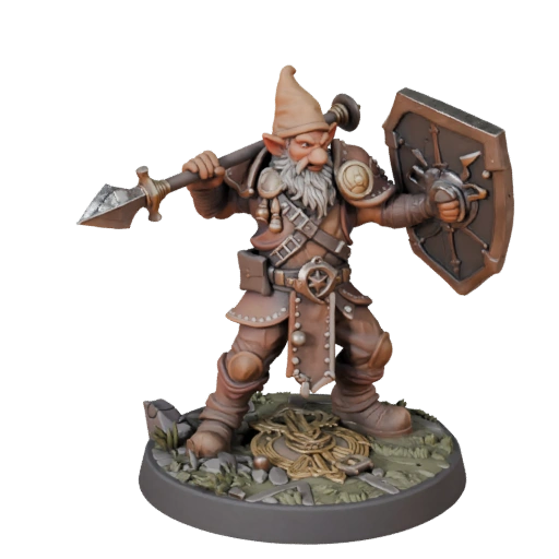 Sammelbarer Gnom Barde RPG Held | Display Pack 3D Asset