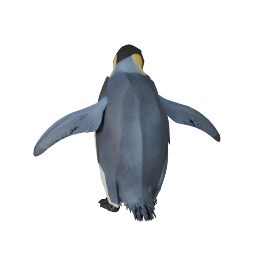 Modèle 3D Manchot Empereur Low Poly - Asset de Jeu Unity avec FBX