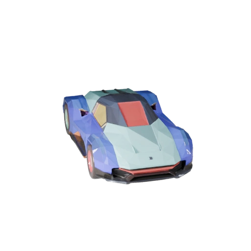 Low Poly Hover Car 3D Model for Unity & Unreal PBR Asset