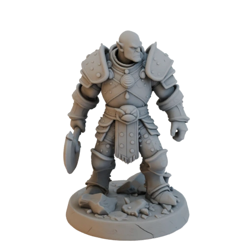 Dunkle Fantasie Ork Kriegsherr Miniatur STL