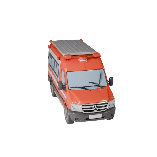 Game Ready Ambulance 3D Model for Realtime Use PBR Asset (Legacy)