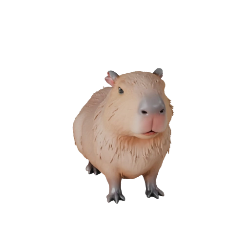Modello 3D Capibara Cartone Animato - Asset Stilizzato per Animazione | PBR