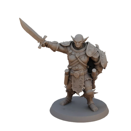 Miniatura STL de Duende Arqueiro de Fantasia - Pose Distribuída