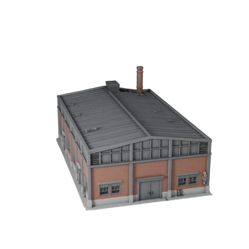 Planta de Tratamiento de Agua Poligonal Baja 3D para Juegos y RV