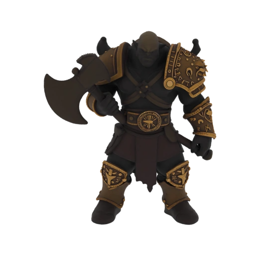 Miniatura STL de Orco Berserker de Fantasía