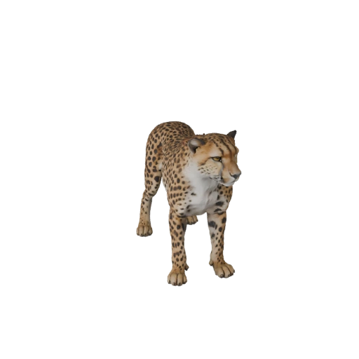 Modelo 3D de Guepardo Realista - Asset PBR Rigged para Jogos | PBR
