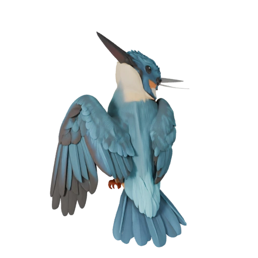 Modelo 3D de Martim-Pescador de Alto Poligonagem - Recurso STL Detalhado para Impressão