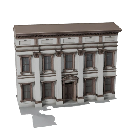 Классический фасад 3D модель - Реалистичный Archviz ассет
