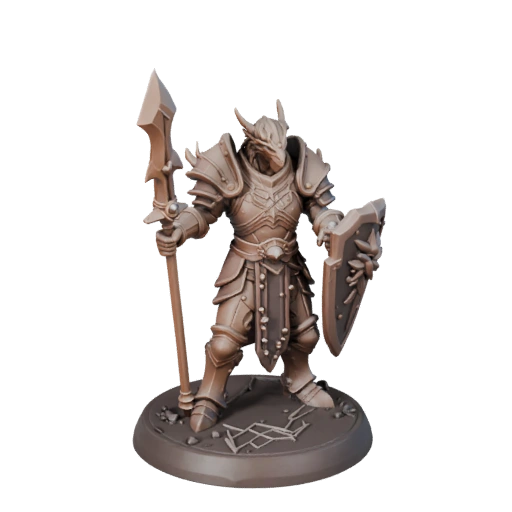 Druckbarer Dragonborn Paladin RPG Held | STL Druck-Asset