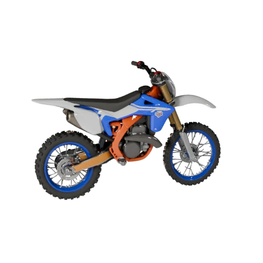 Modelo 3D de Moto de Terra Inspirada na Yamaha em Desenho Animado - Estilizado