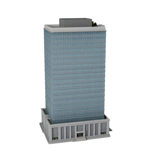 Modelo 3D de Torre de Oficinas Rascacielos para Blender - Activo de Render